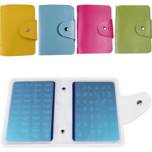 16 Slots Suit 9.5x14.5cm Nail Stamping Plate Holder Stamp Template Concise Organizer Empty Case
