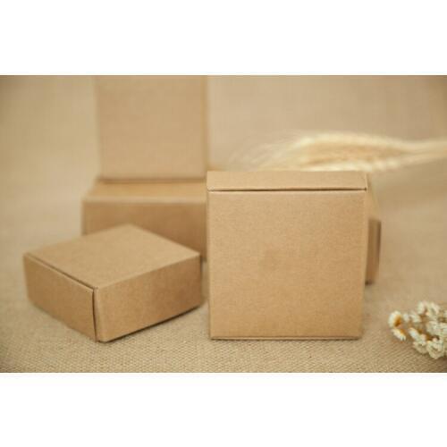 300pcs 6*6*3cm Brown Kraft Paper Box For Candy/food/wedding/jewelry Gift Box Packaging Display Boxes Diy Necklace Storage