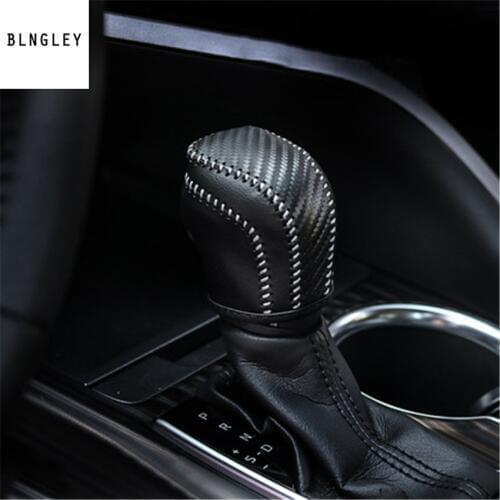 Free shipping high quality 1pc PU leather car accessories gear protection cover for 2017 2018 Toyota Camry MK8