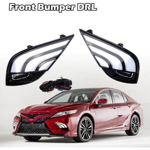 Daytime Running Light Assembly Fog Light Frame DRL With Turn Signal Fit For For Toyota Camry 2018 2019 XSE SE