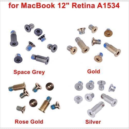 Faishao New 20Sets 50Sets for MacBook 12" Retina A1534 2015 2016 Year Bottom Case Cover Screws Silver/Gold/Space Grey/Rose Gold