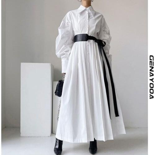 Genayooa Fashionable Shirt Dresses