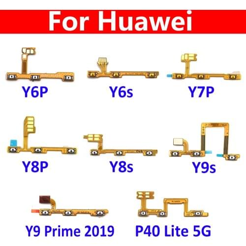 Power On Off Volume Side Button Key Flex Cable For Huawei Y9S Y6P Y8S Y8P Y7P Y6S P40 Lite 5G / P40 Lite E Replacement Parts