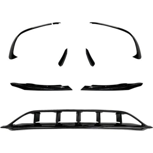 7 pieces For Mercedes Benz Class a W176 2016-2018 Bar Surround Front Lip A45 Amg Wind Blade Modification