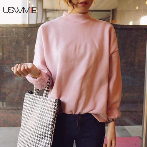 Harajuku Hoodie Leisure Outwear Solid Color Plush Casual Solid Color Oversized Hoodie Long Sleeve Comofrt 10 Colors Pullovers