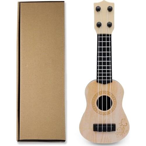 Ukulele Toy Children Small Guitar Model Music Enlightenment Musical Instrument Guitar Toy Mini Four-String Guitar Children Toys