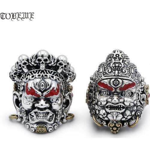 Handmade 925 Silver Yellow Jambhala Ring 925 Sterling Fortune Buddha Man Ring Pure Silver Mahakala Buddha Ring Good Luck Jewelry