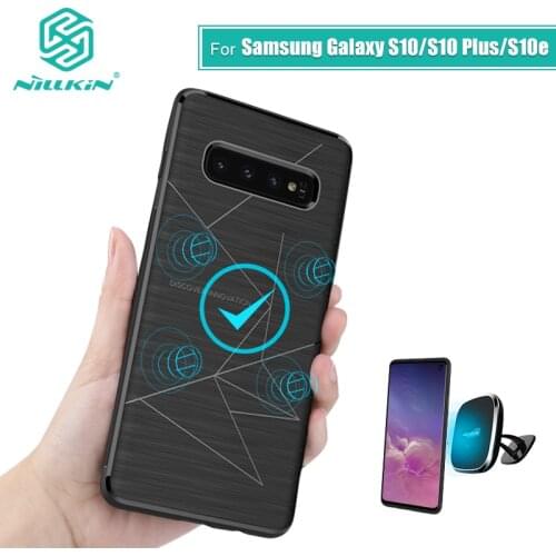 NILLKIN Magnetic Qi Wireless Charger Charging Receiver case for Samsung Galaxy S10 Case Cover 6.1 For Samsung S10 Plus Case 6.4