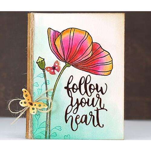 Word "follow your heart" Metal Cutting Dies New 2019 Stencils for DIY Scrapbooking DIY Paper Cards Craft Making Fun Decoration