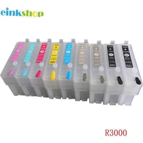 Einkshop For Epson R3000 Refillable cartridges for Epson stylus R3000 Printer T1571-T1579