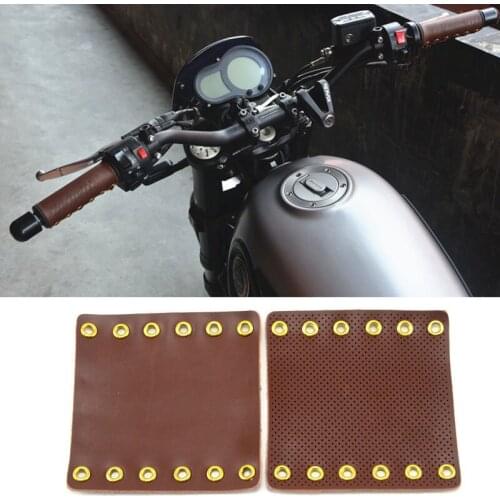 Motorcycle Handle Grips Leather Cover Handlebar Throttle Covers Wraps For Kawasaki Honda Benelli Pitbike Moto Universal