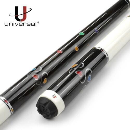 New Universal Sculpture Pool Cues Billiard 12.75mm Tip UN111-12 Black 8 with Protector