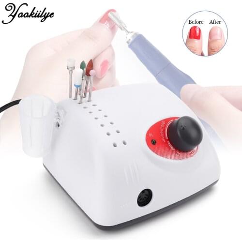New 210 105L 65W Electric Nail Pedicure Nail Polish File 35000RPM Electric Nail Drill Machine Mill Cutter For Manicure Nail Care