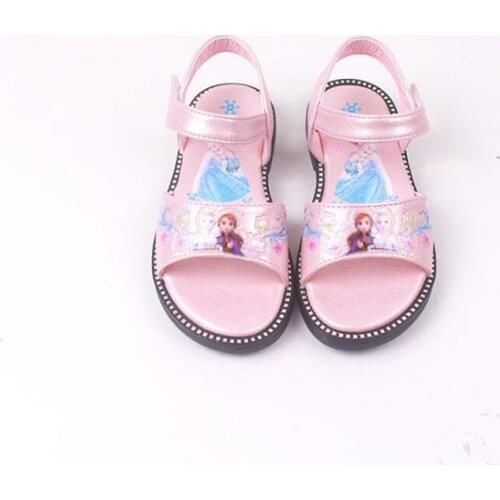 New summer 2021 girls sandals fashion cartoon cuhk tong tong shoes snow princess beach shoes