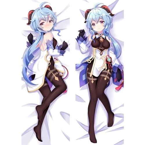 Newly Design Genshin Impact Ganyu Dakimakura Cover Doublesided Anime Body Pillowcase Otaku Hugging Fullbody Bedding Pillow Cover