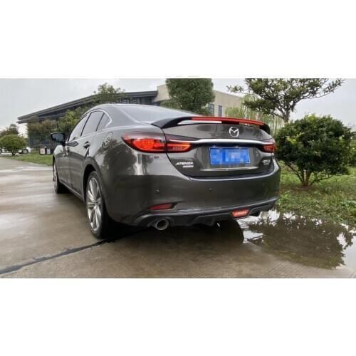 New Design Rear Wing Spoiler For Mazda 6 ATENZA 2015 2016 2017 2018 2019 2020 Flowing Brake Lamp Trunk ABS Plasti Spoiler Wing