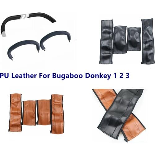 New Pram Armrests Covers For Bugaboo Donkey 1 2 3 Stroller Pu Leather Protective Case Handle Bumber Covers Strollers Accessories