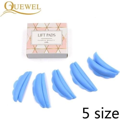 Quewel Eyelashes Perm Pad 5 Pairs Silicone Flower Eyelash Curling S M M1 M2 L Lash Perm Shield Eye Lashes Beauty Makeup Tools
