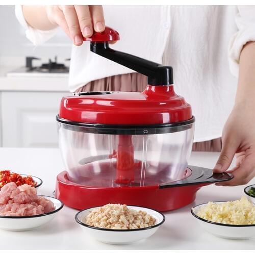 Meat grinder household hand-held vegetable mixer hand crusher stuffing machine small artifact manual vegetable chopper mangler