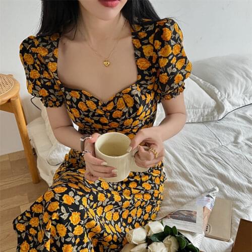 Setiadia Yellow Summer Dresses