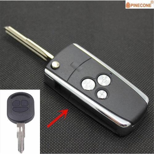 PINECONE Car Key Fob Case for Buick Excelle Hrv Chevrolet Remote Key 3 Button Uncut Blade Modified Repair Replacement Key Shell