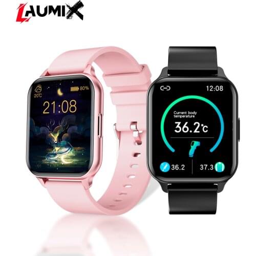 Smart Watch Body temperature Heart Rate Monitor Blood Pressure Alloy Smartwatch music control DIY Dial wallpaper IP68 waterproof