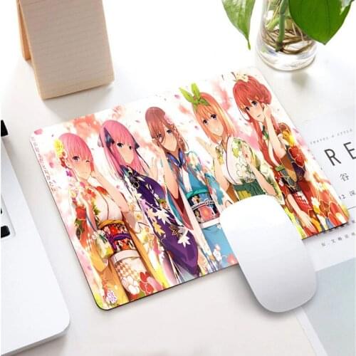 5-toubun No Hanayome Waterproof Non-slip Lockedge Small Size Learning Gamer Mouse Pad Gaming Accessories Laptop Keyboard Mat