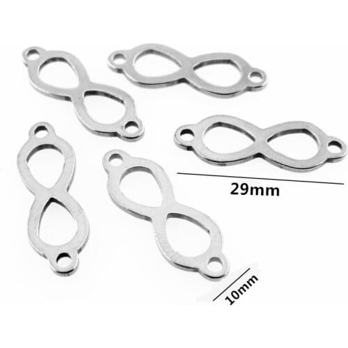 Jewelry Findings Stainless Steel Infinity Connector Charms DIY Jewellery Accessories