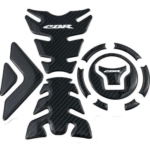 Carbon Fiber Fuel Tank Cover Protector Sticker Pad Gas Cap Set Anti Slip Traction Decal For Honda CBR600RR CBR 1000RR F5