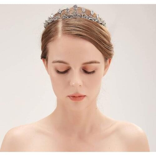 Elegant Bride Crown Zircon Luxury Wedding Women Tiara Jewelry Princess Headwear Ladies bridal Luxury Fashion Jewelry Accessories