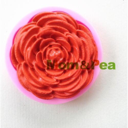 Mom&Pea 0939 Free Shipping Flower Shaped Silicone Mold Cake Decoration Fondant Cake 3D Mold Food Grade