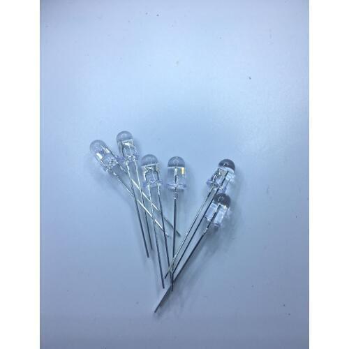 100pcs LED light-emitting diode white hair blue hat 5MM astigmatism blue hat blue light emitting tube LED