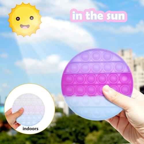 12.5/20cm Big Size Sunlight Discoloration Push Bubble Fidget Toys Simple Dimple Antistress поп ит Squeeze Adult Kids Toy Squeeze
