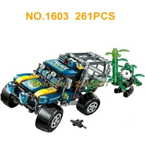 1920 261pcs Urban Police Fortress Save Giant Panda Building Blocks 2 Toy