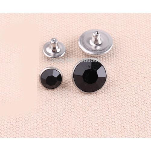 30PCS/LOT Black Color Rhinestone Decoration Rivets Rapid Stud for Garment Bag Belt Accessories