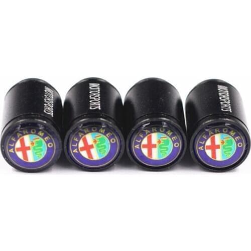 4pcs Car Moto Bike Tire Wheel Valve Cap Dust covers Car Styling for Alfa romeo 159 147 156 giulietta 147 159 mito