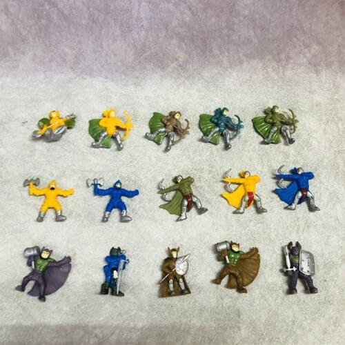 50pcs/lot royal war soft plastic chess game figurine fantasy figure horse knight solider Axeman Archer toy model gift for kid