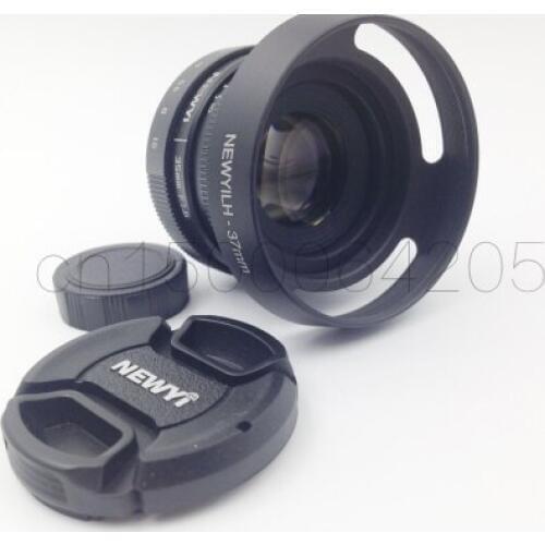 7 in 1 kit 35mm f/1.6 CCTV mini lens for for sony A6500 A6300 A6000 A5100 all NEX mount mirroless Camera & hood Adapter