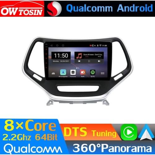 Qualcomm 8Core Android Car Media For Jeep Cherokee 5 KL 2014-2021 GPS 360 Panoramic Radio CarPlay Optical HDMI WiFi DTS HIFI DSP