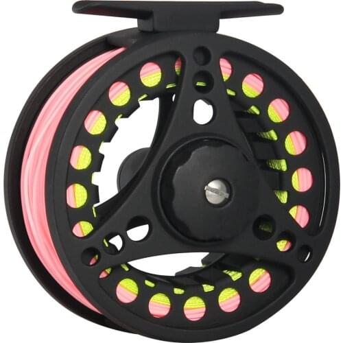 Large Arbor Fly Fishing Reel Combo 1/2 3/4 5/6 7/8WT Fly Reel With WF Floating Fly Fishing Line Backing Leader