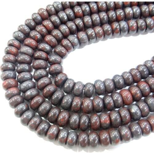 Wholesale Natural Red Breciated Jaspers Stone Rondelle Beads 4*6mm 5*8mm Spacer Beads For Jewelry Making Bracelet Accessories