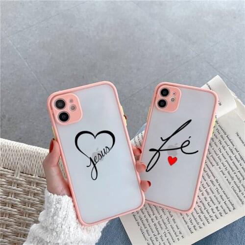 Christian Religious Jesus Phone Cases Matte Transparent for iPhone 7 8 11 12 s mini pro X XS XR MAX Plus Shell Cover Coque funda