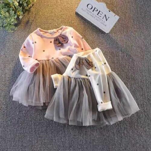 Childrens Clothing Girls Autumn Clothing Dress New Fashionable Korean Style Spring and Autumn Clothing Childrens Skirt round