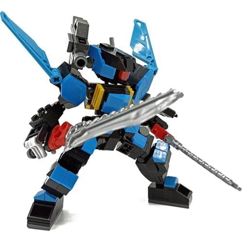 225Pcs Sci-Fi Warrior Building Blocks Model Fantasy Robot Soldier Assemble Action Dolls Antistress Bricks Anime Figure Toys