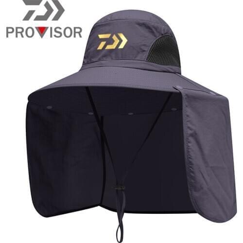 2020 Daiwa Men UV Protection Fishing Cap Nylon Quick-drying New Outdoor Mountaineering Fishing Sun Hat Women Summer Buckle Cap