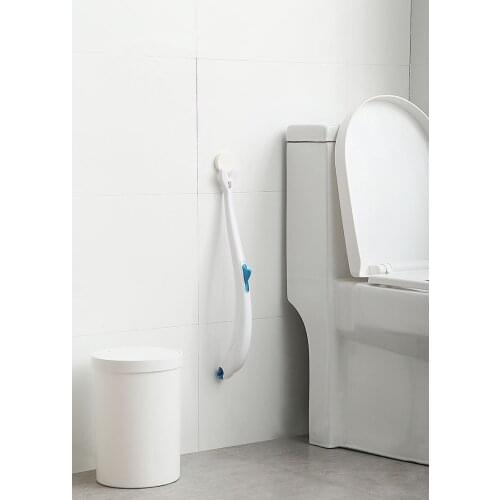 Toilet Cleaning Brush Set with 12PCS Disposable Replacement Head All-round brushing Bathroom Dolphin Cleaning Brushes OK 1105