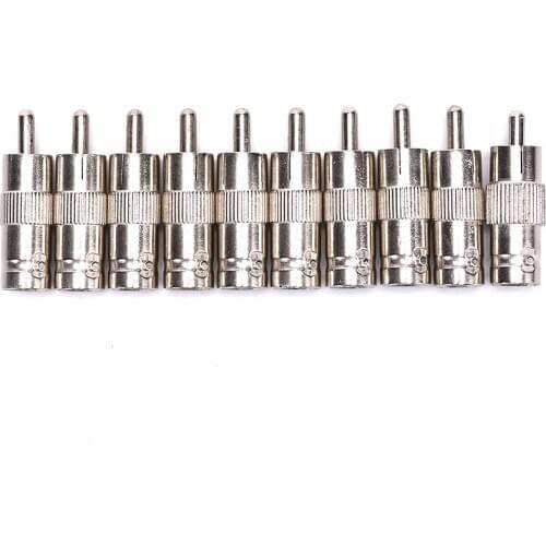 New 10pcs Connector Adaptor BNC Female Jack To RCA AV Male Plug Connector Adaptor for CCTV Security Camera Surveillance Video