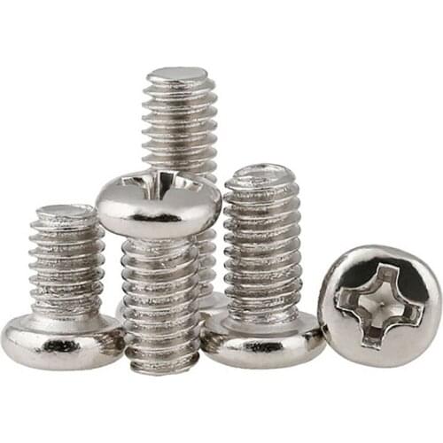 Zinc Plated Cross Recessed Round Pan Head Screws Phillips Screws M1.4 1.6 1.7 2 M2.5