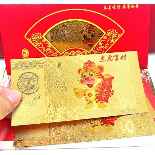 2022 China New Year Tiger Year Original Commemorative Coin Collection Decoration Crafts New year gift with Red envelope