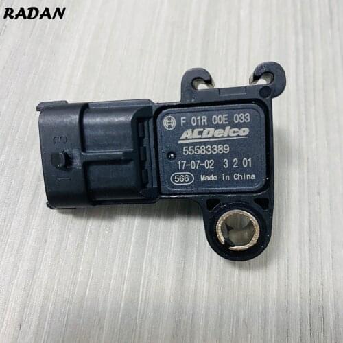 Original MAP Intake Manifold Pressure Sensor For Aveo Cruze Chevrolet Malibu Trax F01R00E033 55583389
